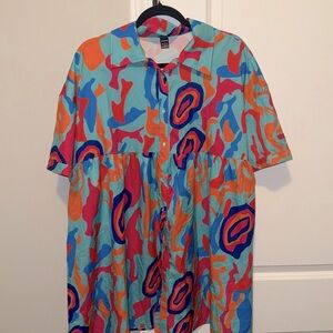 Large button down dress